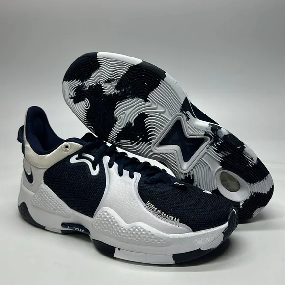 New Men’s Nike Paul George PG 5 TB Navy Obsidian Blue/White DA7758-401 NWOB - Picture 2 of 6